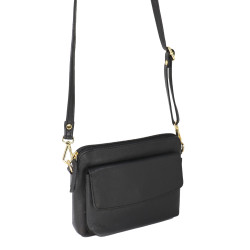 Small Full Leather Crossbody Bag