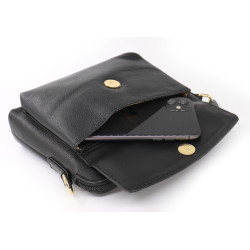Small Full Leather Crossbody Bag