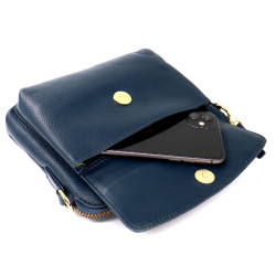 Small Full Leather Crossbody Bag