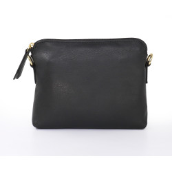 Small black leather handbag for everyday use