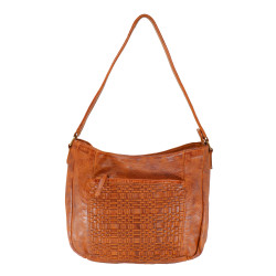 Leather Weaved Shoulder Bag