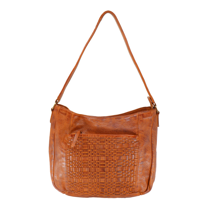Leather Weaved Shoulder Bag