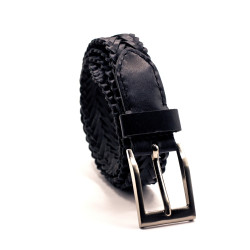 Braided Leather Belt 32mmW