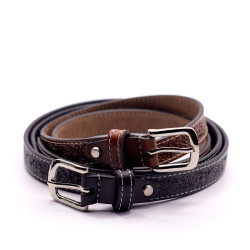 Embellished Leather Belt 25mmW