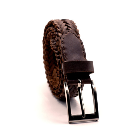 Braided Leather Belt 32mmW
