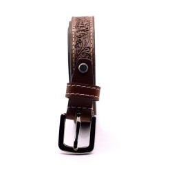 Embellished Leather Belt 25mmW