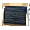 Samoan Laser-Etched Genuine Calf Leather Wallet