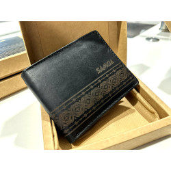 Samoan Laser-Etched Genuine Calf Leather Wallet