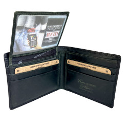 Samoan Laser-Etched Genuine Calf Leather Wallet