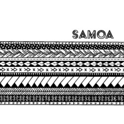 Samoan Laser-Etched Genuine Calf Leather Wallet