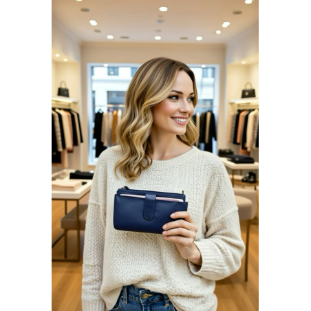 Ladies wallet with phone holder
