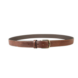 Lizard Print Leather Belt 35mmW