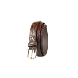 Croc Print leather Belt 35mmW