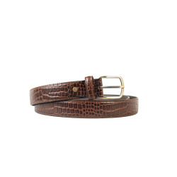 Croc Print leather Belt 35mmW