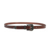Engraved Buckle Leather Belt 25mmW