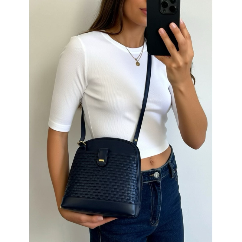 Baron Woven Leather Crossbody