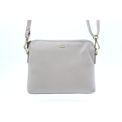 Small Ivory leather handbag for everyday use