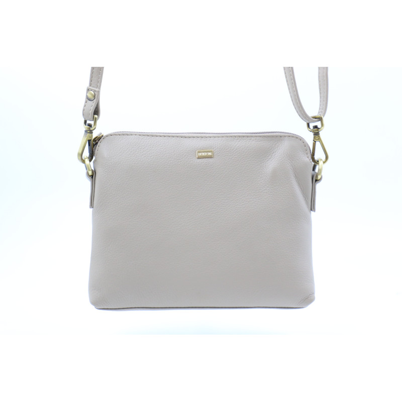 Small Ivory leather handbag for everyday use