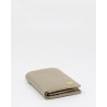 Compact Ivory genuine leather ladies wallet with a bilfold and card holder