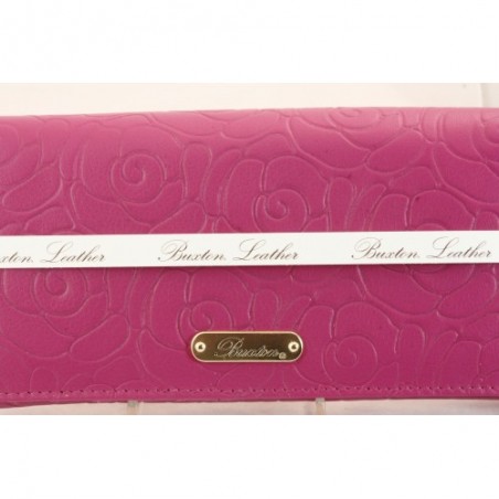 Buxton Rose Embossed Clutch 921866