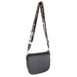 Leather Crossbody Bag with Webbing strap 1027