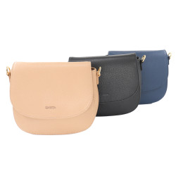 Leather Crossbody Bag with Webbing strap 1027