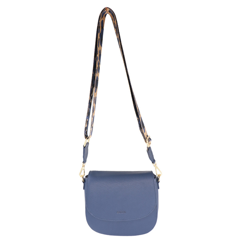 Leather Crossbody Bag with Webbing strap 1027