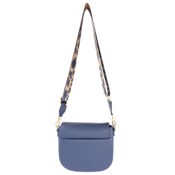 Leather Crossbody Bag with Webbing strap 1027