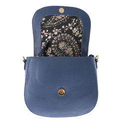 Leather Crossbody Bag with Webbing strap 1027