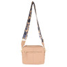Leather Crossbody Bag with Webbing Strap 1028