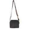 Leather Crossbody Bag with Webbing Strap 1028