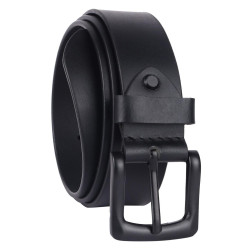 Black Leather Dress Belt 32mmW
