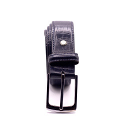 Croc leather Print Belt 35mmW Black