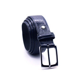 Croc leather Print Belt 35mmW Black