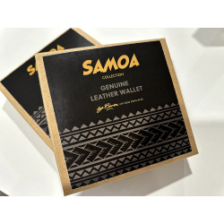 Samoan Laser-Etched Genuine Calf Leather Wallet