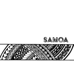 Samoan Laser-Etched Genuine Calf Leather Wallet
