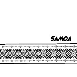Samoan Laser-Etched Genuine Calf Leather Wallet
